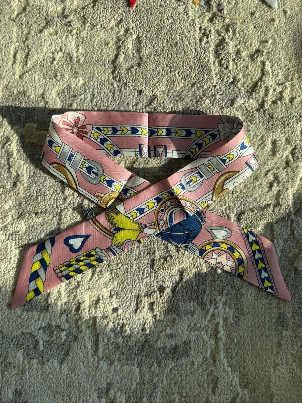 Designer-style Horse Print Twilly Scarf